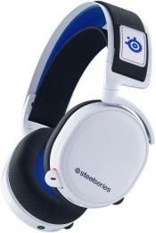 Гарнитура игровая SteelSeries Arctis 7P+, для компьютера и игровых консолей, мониторные, радио, белый / черный [61471]