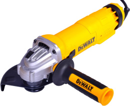Угловая шлифмашина DeWalt DWE4237-QS диаметр диска: 125 мм, 1400 Вт, частота вращения: 11500 об/мин холостого хода, питание: сеть, фиксация шпинделя, плавный пуск, щеточный двигатель