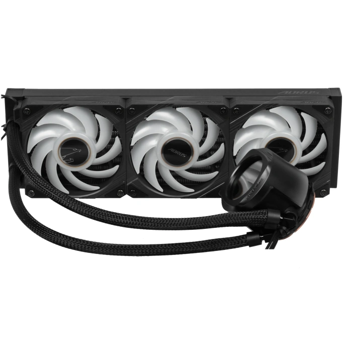Система водяного охлаждения Gigabyte Aorus Waterforce X II 360 ARGB Soc-TR4/sTR5/AM5/AM4/1200/1700/1851 черный 4-pin 12-37.5dB Al LCD Ret (GP-AORUS WATERFORCE X II 360)