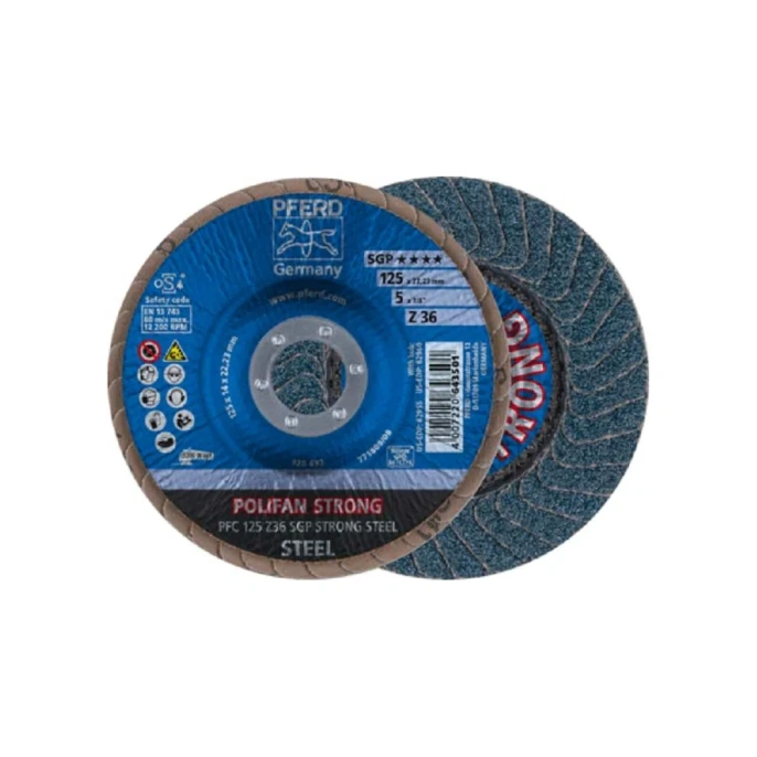 Круг шлифовальный лепестковый PFC 125 Z36 SGP STRONG STEEL PFERD 67788025