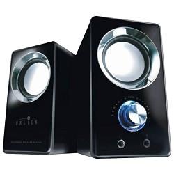 Oklick OK-116 2.0 черный 6Вт портативные