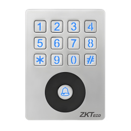 Терминал контроля доступа ZKTeco SKW-H[ID] память RFID карт/учетных записей: 5000, Em-Marine 125 кГц, IP65, Wiegand 26/34, 1 реле, 1 датчик двери, 1 кнопка выхода, 1 дверной звонок, 1 тревога, DC 9-15В, рабочая температура: -10℃ - +60°C