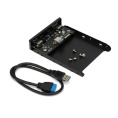 Адаптер Gembird Планка USB 3.0 на переднюю панель в отсек 3.5" 2xUSB-A 3.0 + 2xType-C FP3.5-USB3-2A2C