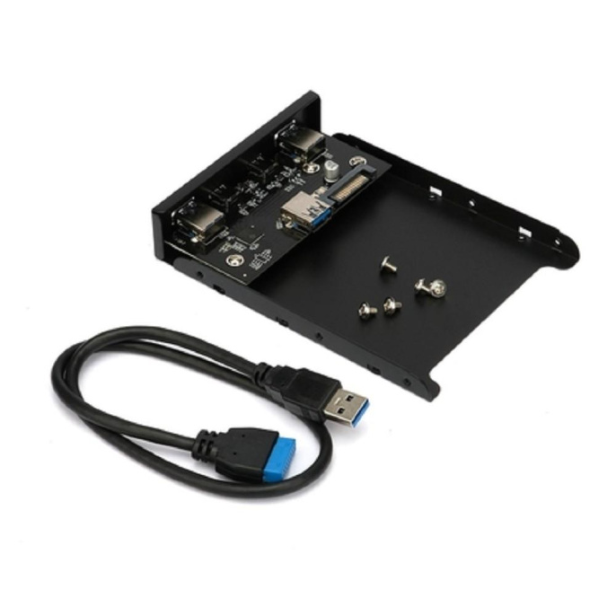 Адаптер Gembird Планка USB 3.0 на переднюю панель в отсек 3.5" 2xUSB-A 3.0 + 2xType-C FP3.5-USB3-2A2C