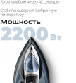 Утюг RED SOLUTION I286, 2200Вт, синий/белый
