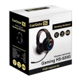Полноразмерные игровые наушники с микрофоном (гарнитура) ExeGate Gaming HS-520G (регулировка оголовья, гибкий держатель микрофона, USB, 2x3.5мм, динамик 40мм, 20-20000Гц, длина кабеля 2.5м, регулировка громкости, RGB подсветка) EX295316RUS