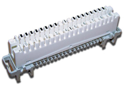 Плинт Lanmaster TWT-LSA10P-DIS-09 10 пар LSA-PROFIL размык. ABS пластик белый