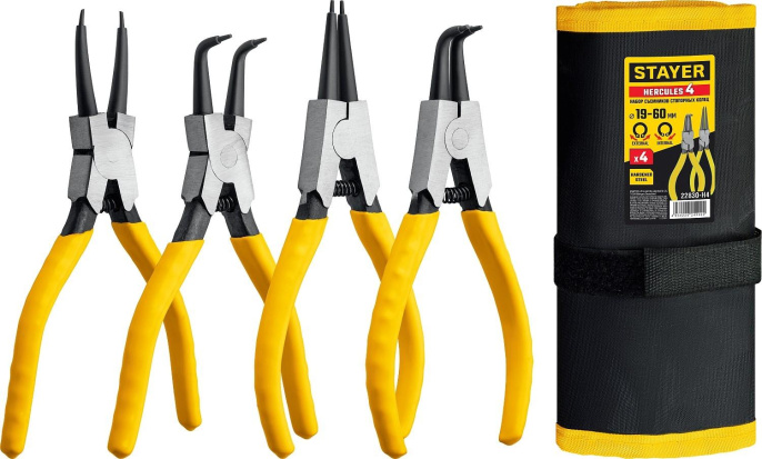 Набор съемников стопорных колец STAYER Hercules-4 4 шт 160 мм 22830-H4