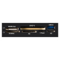 Картридер USB3.0 ExeGate <CR-611U3> (внутренний, 3.5", мультиформатный: SD/SDHC/SDXC/MMC/microSD/T-Flash/CF/MS/MS micro/XD, 1 доп.порт USB3.0, черный, металл) EX293028RUS