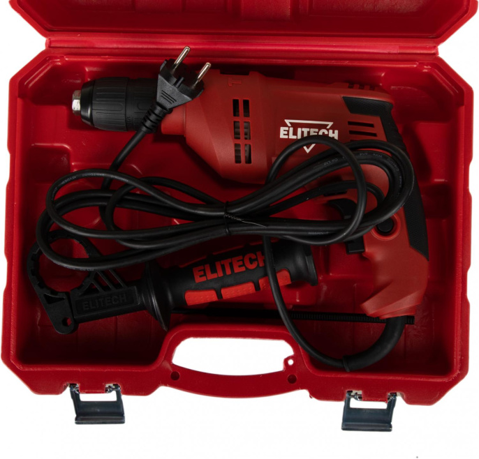 Дрель ударная Elitech ДУ 650РЭК 650Вт патрон:быстрозажимной реверс кейс в комплекте 181181