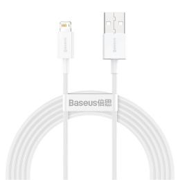 Кабель Baseus CALYS-C02 Superior Series Fast Charging Data Cable USB to Lightning 2.4A силиконовый 2m White