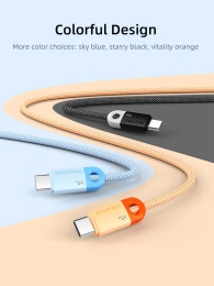 Кабель USB CABLETIME CUP4L (CT-CM60-PBW2) черный, 2 м, 60 Вт