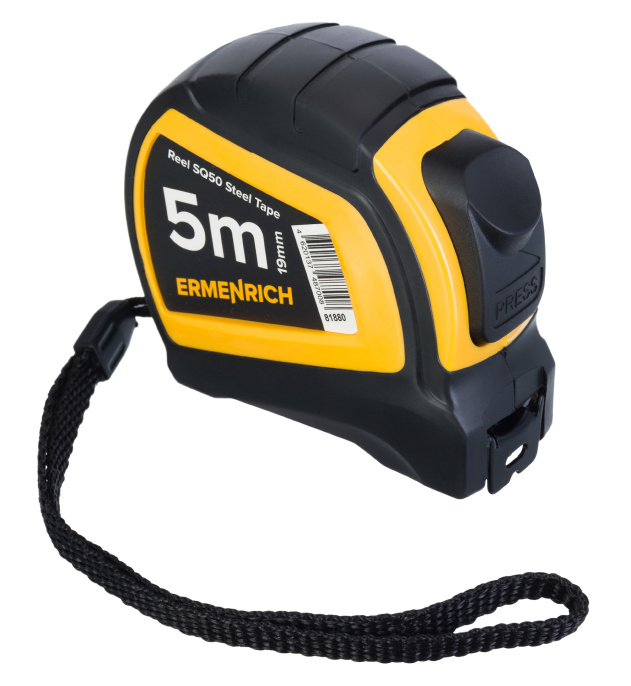 Рулетка Ermenrich Reel SQ50, желтый