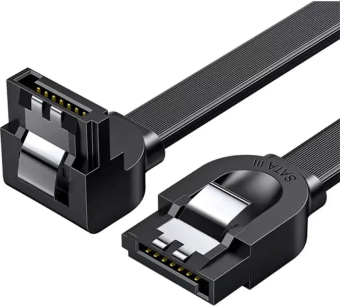 Кабель угловой UGREEN US217 30797 SATA 3 Data Cable 90° угол. Длина: 0,5 м. Цвет: черный