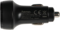Автомобильное зарядное устройство HAMA H-183327,  USB-C, USB-C, 18Вт, 3A, черный [00183327]