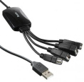 Хаб (разветвитель) Buro BU-HUB4-0.3-U2.0-Splitter, черный