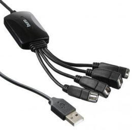 Хаб (разветвитель) Buro BU-HUB4-0.3-U2.0-Splitter, черный