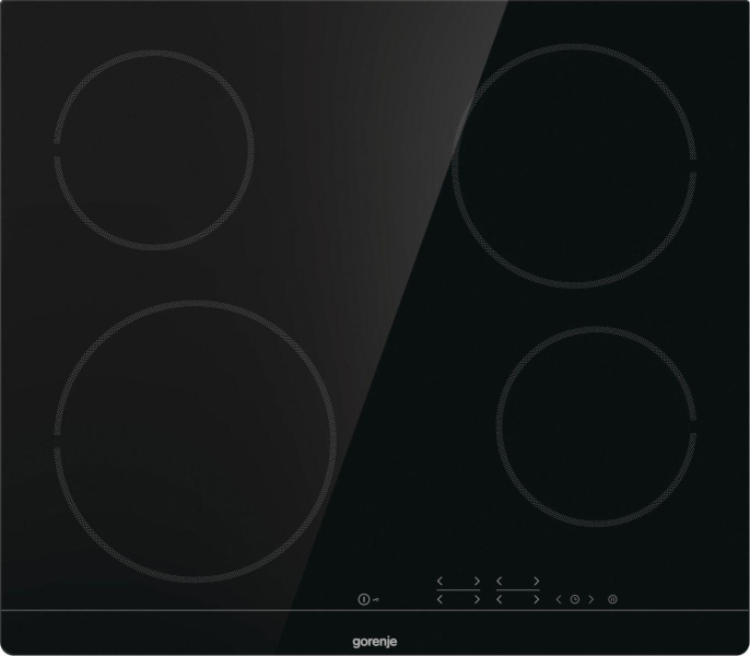 Электрическая варочная поверхность Gorenje CT41SC, конфорок: 4 шт., стеклокерамика, независимая, черный