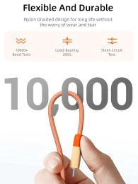 Кабель CABLETIME CAP4C (CT-AMMBM-POR0.25) 0.25 м, апельсин, USB 2,0 a для Micro B -зарядного устройства