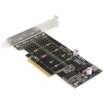 Переходник ExeGate EXE-597E2 (2 x M.2 M key -> PCI-E x8 v3.0, для установки двух SSD M.2 2230/2242/2260/2280/22110 M key NGFF в слот PCI-E, материнская плата должна быть c функцией Bifurcation PCI-E) EX298298RUS