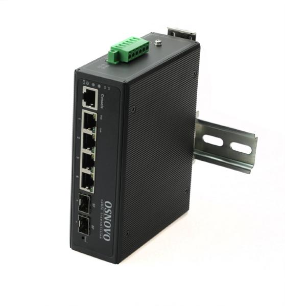 Промышленный PoE коммутатор Gigabit Ethernet OSNOVO SW-80402/IL Промышленный управляемый L2+ PoE коммутатор Gigabit Ethernet на 6 портов. Порты: 4 x GE 10/100/1000Base-T с PoE до 30W + 2 x GE SFP 1000Base-X . Уровень управления L2. Соотве