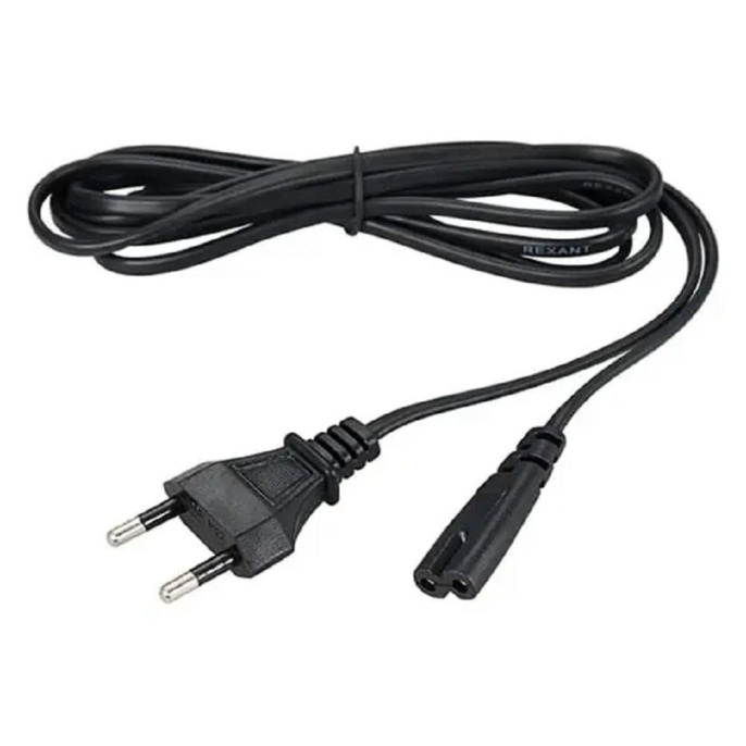 Rexant 11-1106 Шнур сетевой, вилка СЕЕ 7/16 - разъем IEC 320 C7, кабель 2x0,5 мм?, длина 5 метров PE пакет