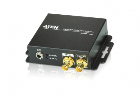 ATEN VC480-AT-G Конвертер, 3G/HD/SD-SDI HDMI+AUDIO, BNC HDMI+BNC+3xRCA, Female, DC 5V, макс.разр.2048x1080;1080p частота верт.развертки до 60Гц
