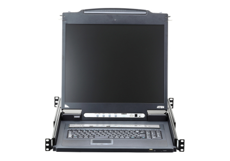 KVM консоль ATEN 17" 1-Local/Remote Share Access 8-Port PS/2-USB VGA Single Rail LCD KVM over IP switch CL5708IM-ATA-RG
