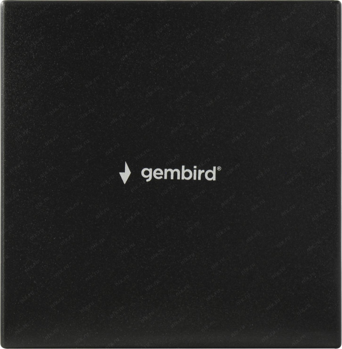 Внешний DVD-привод Gembird DVD-USB-02 с интерфейсом USB 2.0 пластик, черный