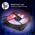 OKLICK Вентилятор Оклик OG-CF120RGB2-BK RGB 120х120x25 черный 3-pin 4-pin Molex упак.:1шт Ret