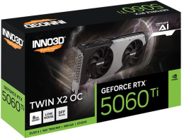 Видеокарта INNO3D RTX 5060 Ti Twin X2 OC//RTX5060Ti, HDMI, DP*3, 8G,D7 N506T2-08D7X-193075N