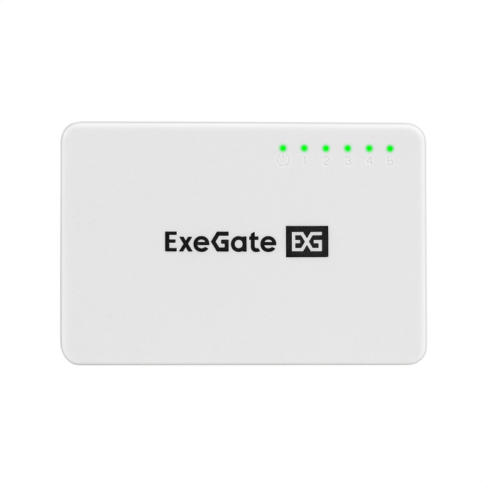 Коммутатор неуправляемый ExeGate EDES-1005C (5-портовый UTP 10/100Mbps, с функцией энергосбережения (Green Ethernet Technology), настольный) EX298685RUS