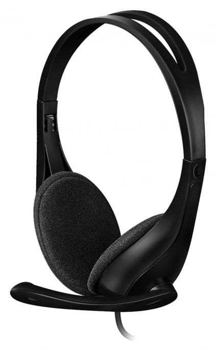 Гарнитура A4TECH HU-9,  для компьютера, накладные,  проводные, черный [hu-9 (black)]