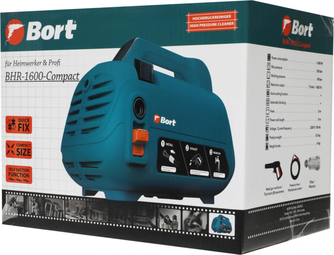 Мойка высокого давления Bort BHR-1600-COMPACT [93415742]