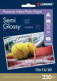 1103305 Фотобумага ПРЕМИУМ для стр.печати LOMOND 250 г/м2 односторонняя Semi-Glossy Warm 10х15см 20л