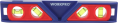 Уровень WorkPro WP262028 225мм (специальный угол наклона для подвешивания картин, прочные акриловые флаконы для чтения по отвесу, уровню, под углом 45°, верхнее окошко для чтения для удобства, флаконы хорошо видны)