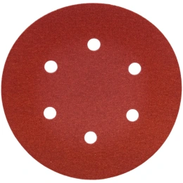 Круг шлифовальный на липучке по дереву/металлу 10 шт. (150 мм; P240; 6 отверстий) Gigant G-1034