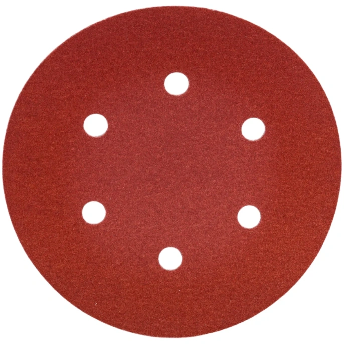 Круг шлифовальный на липучке по дереву/металлу 10 шт. (150 мм; P240; 6 отверстий) Gigant G-1034