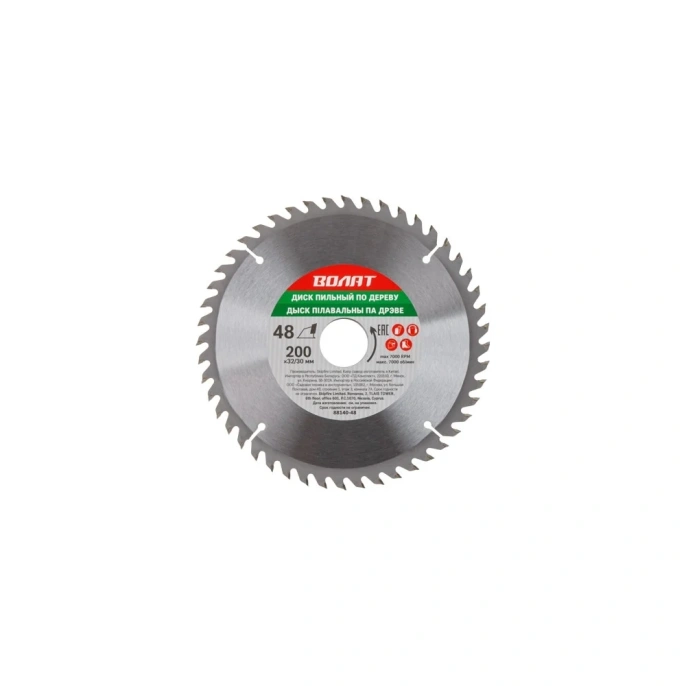 Диск пильный по дереву 200x32/30 мм, 48 зубьев ВОЛАТ 88140-48