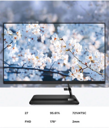 27" Моноблок Lenovo XiaoXin Full HD, Intel Core i5 12450H, 16ГБ DDR4, 512ГБ SSD,  Windows 11 Pro, (для ознакомления) черный