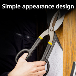 Ножницы по металлу прямые Deli DL25912 310мм, для резки холоднокатаного листа толщиной до 0,9мм и листа из нержавеющей стали толщиной до 0,6 мм