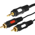 Rexant 17-4235 Шнур Стерео 3,5мм - 2 RCA, 5м, Gold