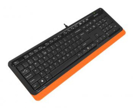 Клавиатура A4Tech FK10 черный/оранжевый USB (FK10 ORANGE) кабель 1.5м