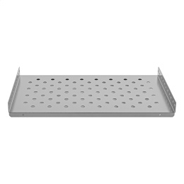 Полка стационарная 19" ExeGate ECSF-WM600-G (перфорированная, глубина 300мм, крепление 19" 1U, для настенных шкафов глубиной до 600мм, нагрузка до 50кг, цвет светло-серый RAL 7035) EX300300RUS