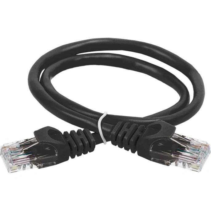 Патч-корд ITK категории 5е UTP 1 м черный PC09-C5EU-1M