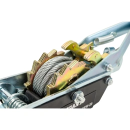 Ручная лебедка с двойным храповым механизмом Gigant 1т, Диаметр троса 11мм, длина троса 2,2м, GEW-20