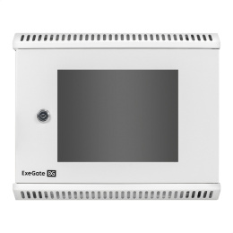 Шкаф телекоммуникационный 10" настенный 6U ExeGate EC-WM-6U.280.G.GREY (10”, 6U, 350x280x287mm (ШхГхВ), передняя дверь закаленное стекло, пыле- и влагозащита IP23, светло-серый RAL 7035) EX298623RUS