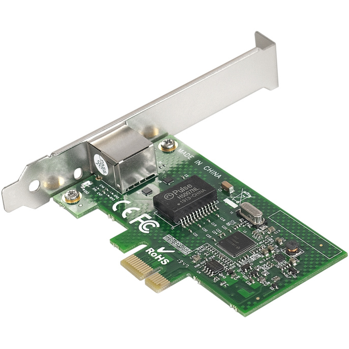 Сетевой адаптер ExeGate EXE-i210AT PCI-E x1 v2.0, порт 1xRJ45 медный , 10/100/1000Mbps, Gigabit Server NIC Intel Chipset WGI210AT EX283723RUS