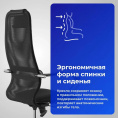 Кресло МЕТТА SU-B-8, сетка, до 120кг, топ-ган, фиксированные подлокотники, черный