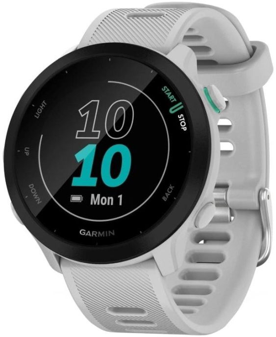 Смарт-часы Garmin Forerunner 55 1.04" LCD корп.белый рем.белый 010-02562-15